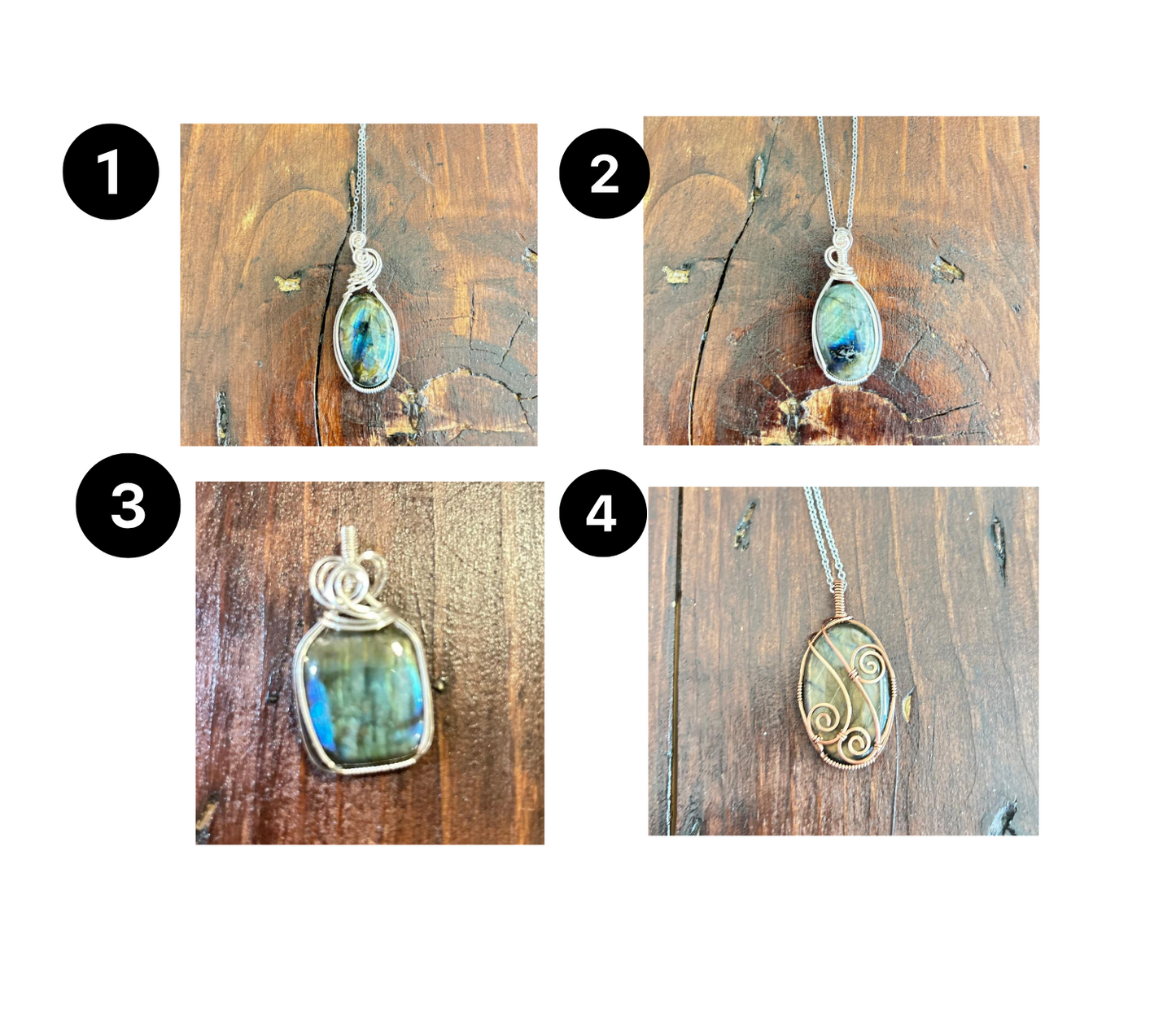 LABRADORITE PENDANT AND CHAIN NECKLACE