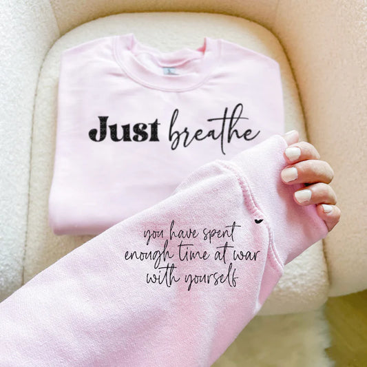 JUST BREATHE CREWNECK SWEATSHIRT