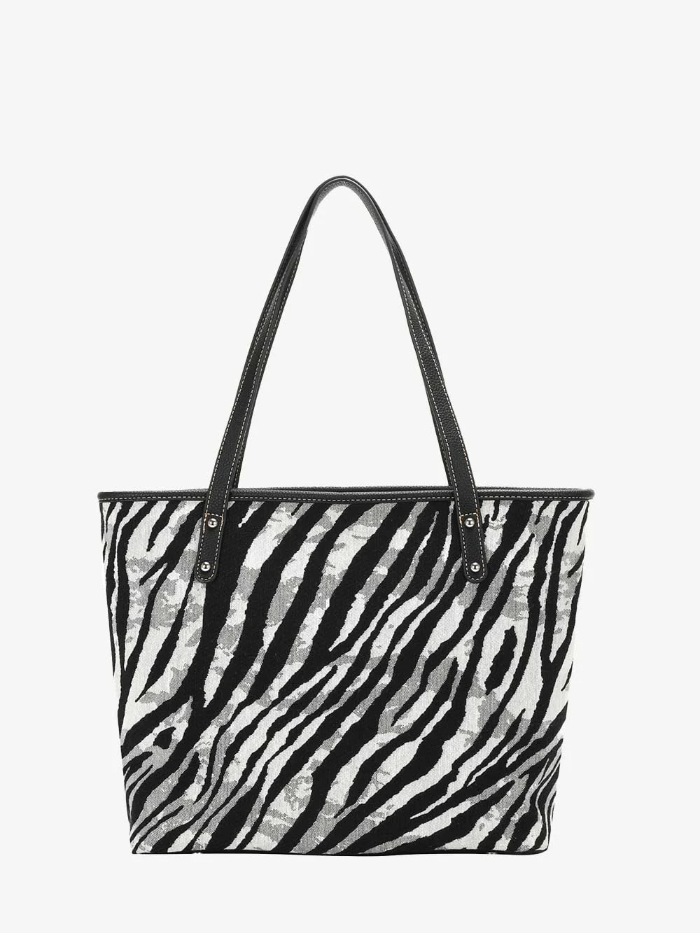 Montana West Zebra Print Canvas Tote Bag