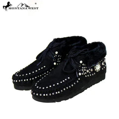 Montana West Western Style Studded Moccasins