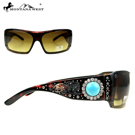 Scroll Turquoise Stone Sunglasses