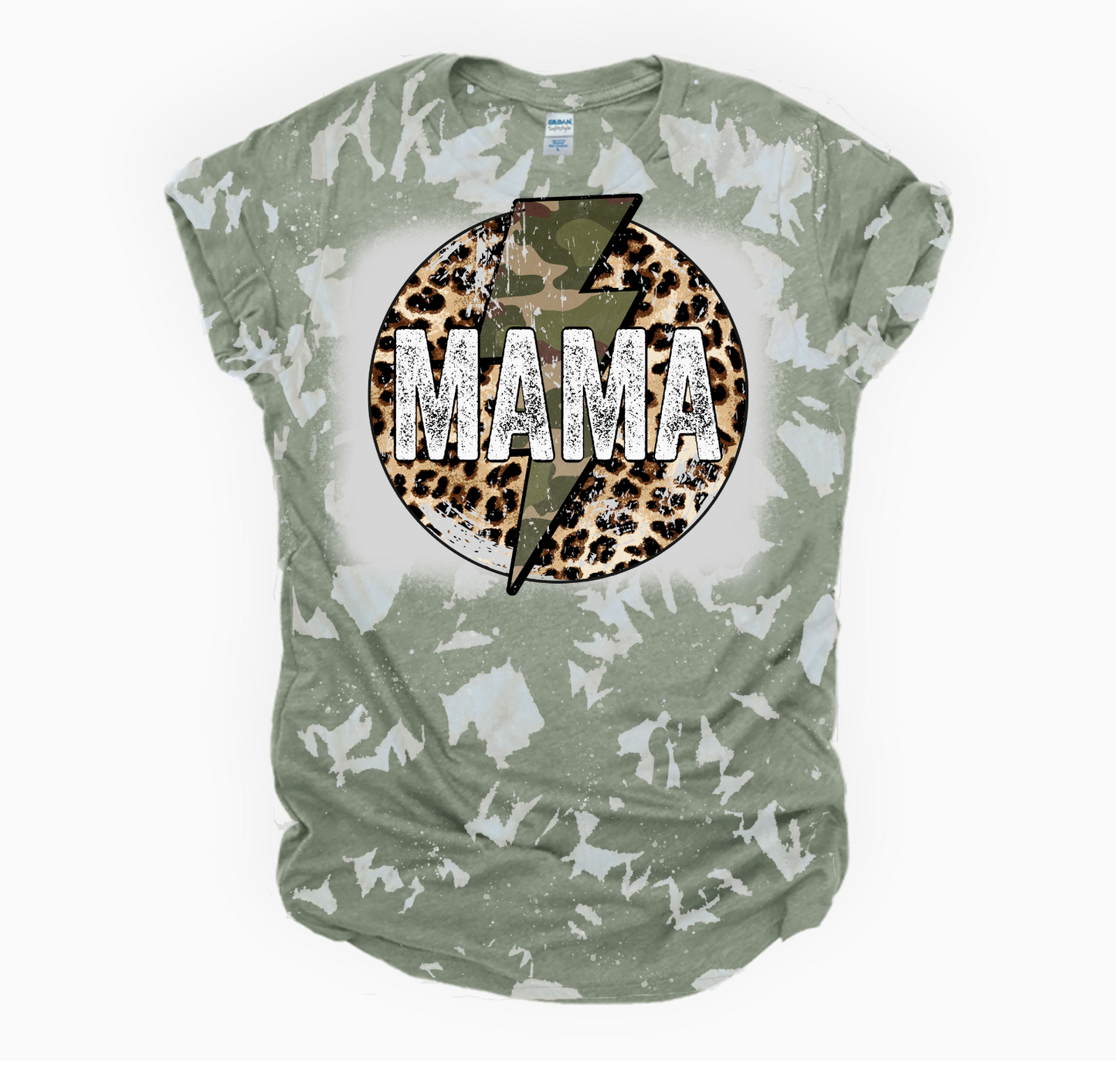 MAMA LIGHTENING BOLT BLEACHED TEE