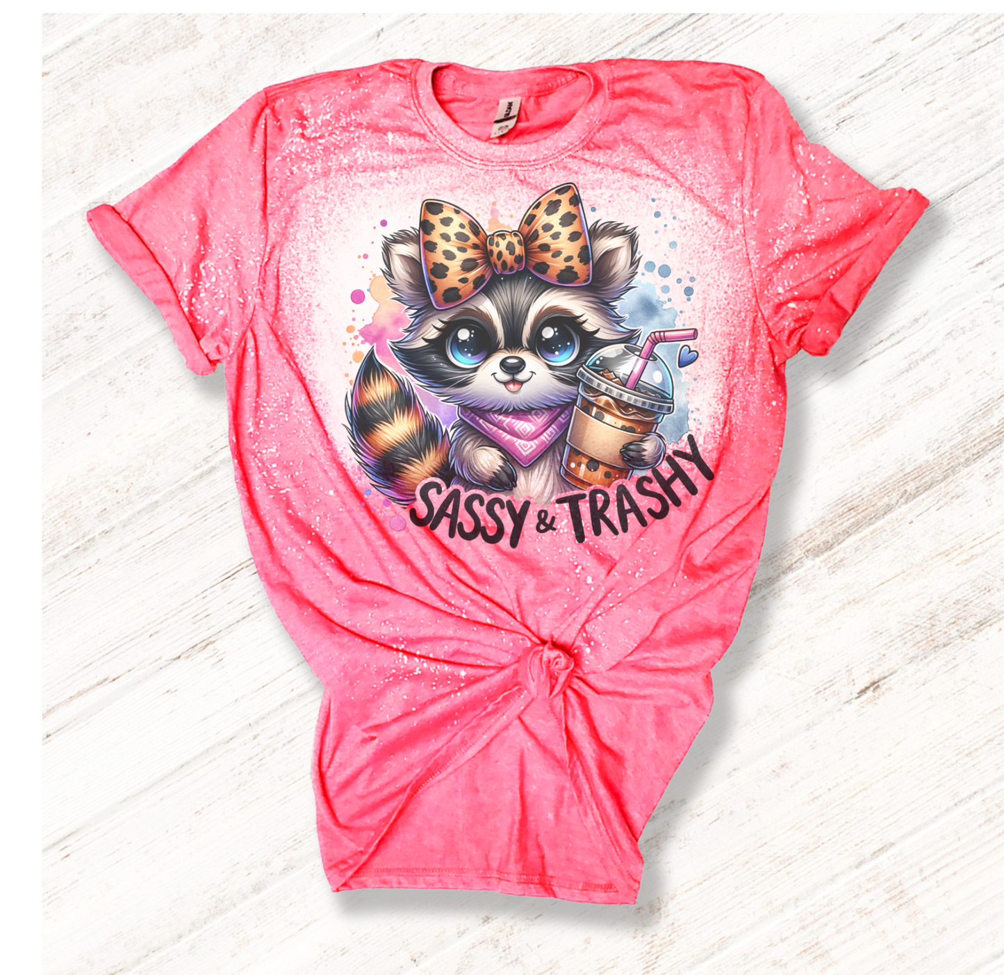 SASSY AND TRASHY BLEACHED TEE