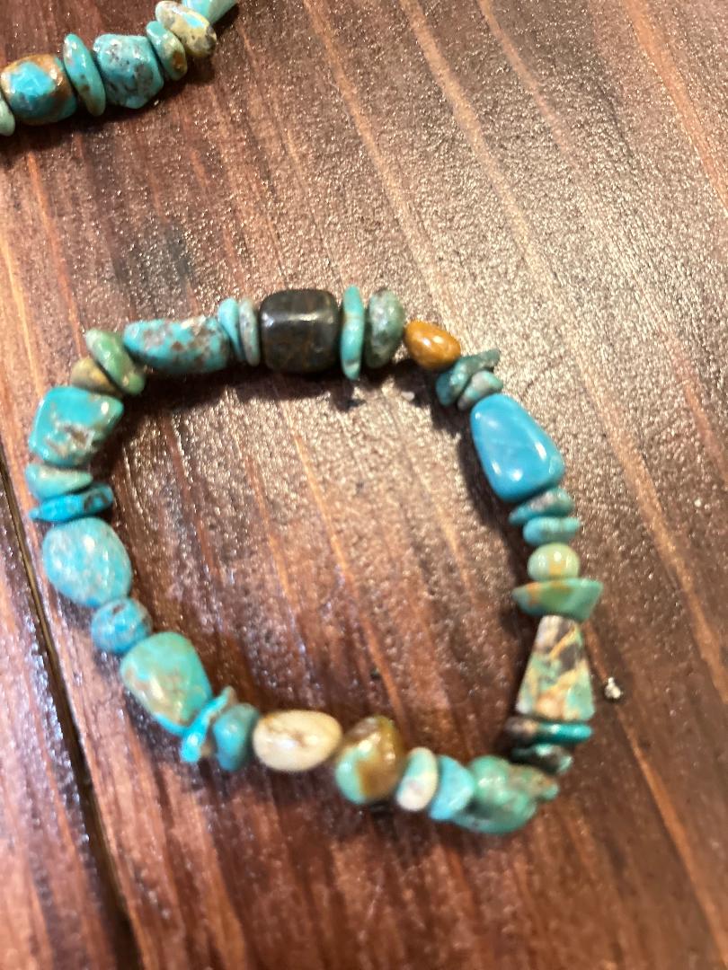 TURQUOISE BRACLET-HIGH QUALITY STABILZED STONES