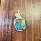 LABRADORITE PENDANT AND CHAIN NECKLACE